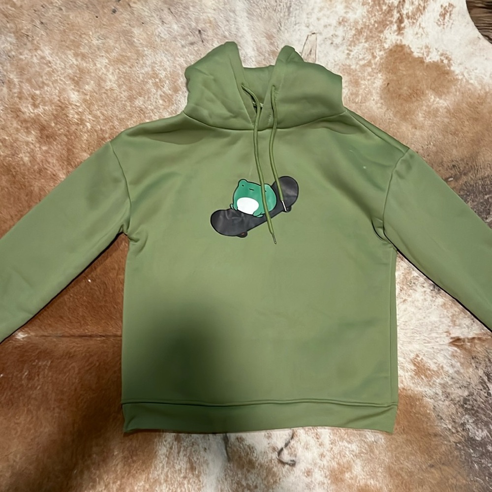 Custom frog and skateboard sweatshirt